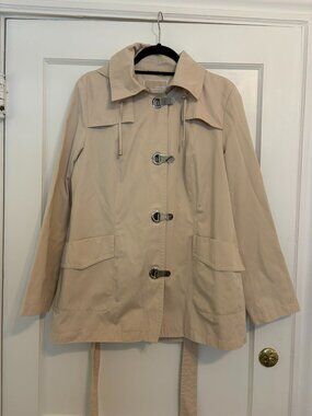 Michael Kors Classic Tan Trench Coat Sz M